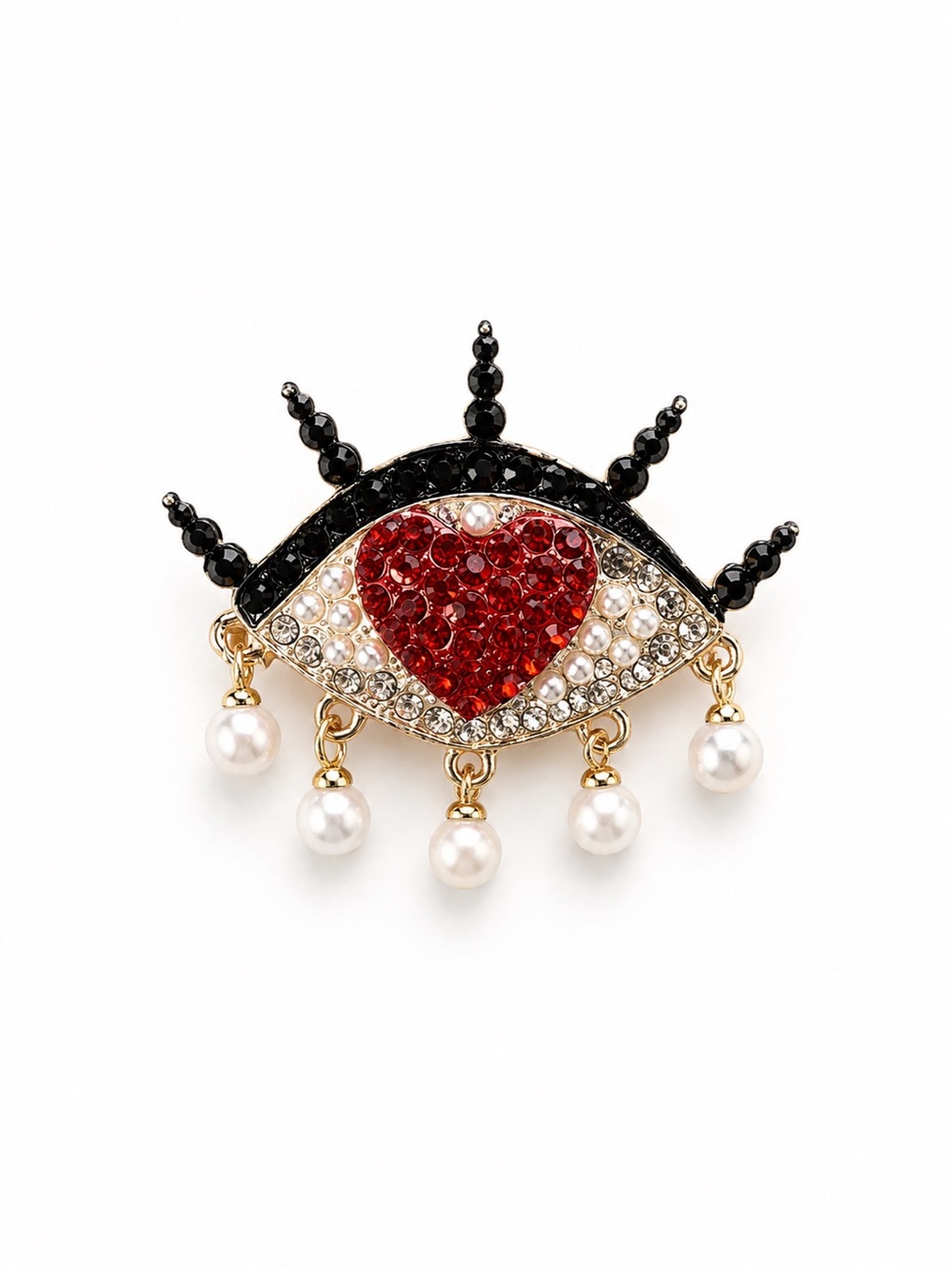 Sparkling Heart Brooch